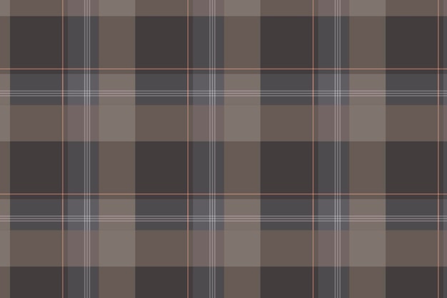 Nahtloser karierter Hintergrund, brauner Tartan, traditioneller schottischer Designvektor