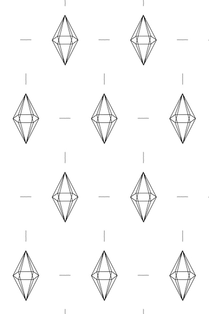 Nahtloses 3D-sechseckiges Bipyramidenmuster auf einem weißen Hintergrundvektor