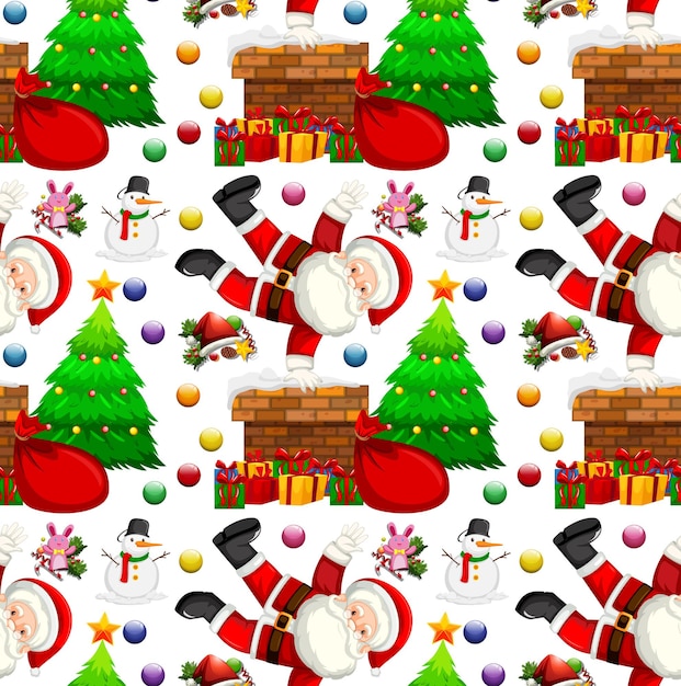 Nahtloses hintergrunddesign mit weihnachtsmotiv