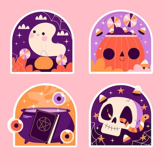 Naive halloween sticker sammlung