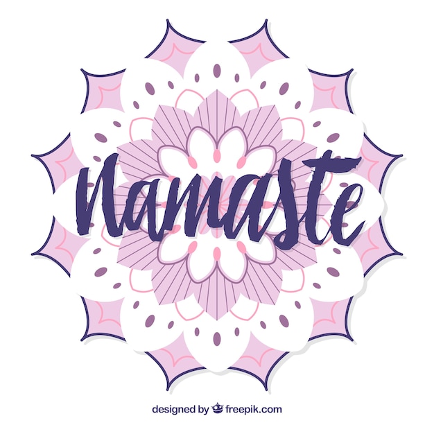 Namaste hintergrund mit dekorativen mandala