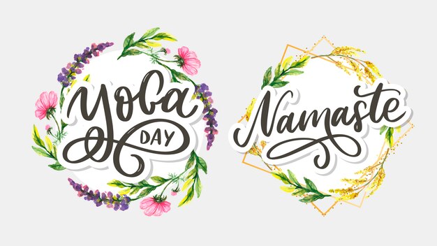 Hintergrund Mit Namaste Gruss Kostenlose Vektor