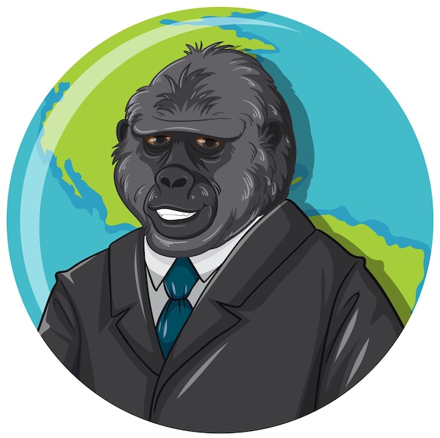 Kostenloser Vektor national gorilla suit day cartoon-konzept