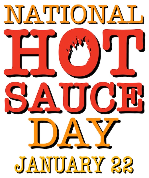 Kostenloser Vektor national hot sauce day banner-design