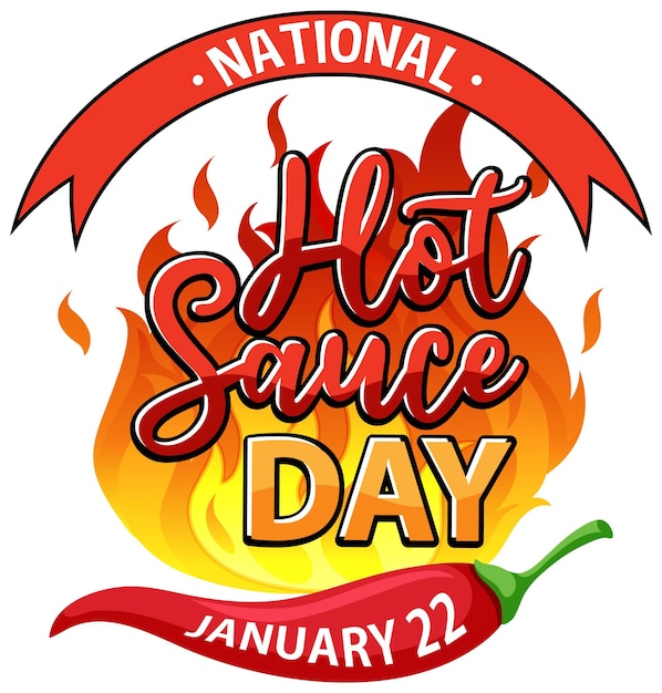 Kostenloser Vektor national hot sauce day banner-design