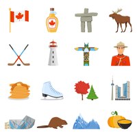 Nationale symbol-flache ikonen-sammlung kanadas