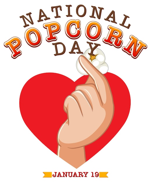 Nationaler popcorn-tag-logo-banner