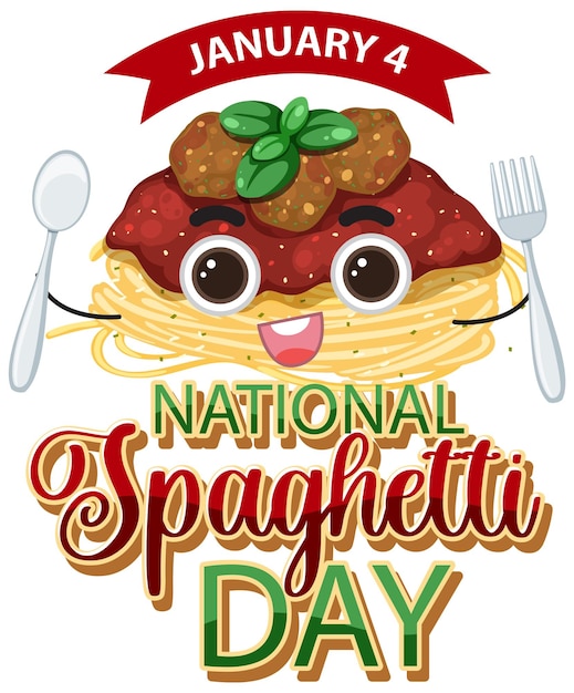 Nationaler spaghetti-tag-banner-design