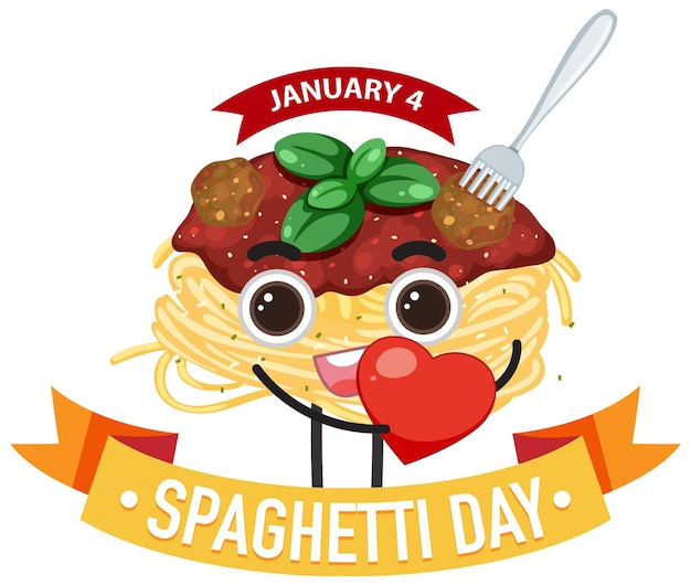 Nationaler spaghetti-tag-banner-design