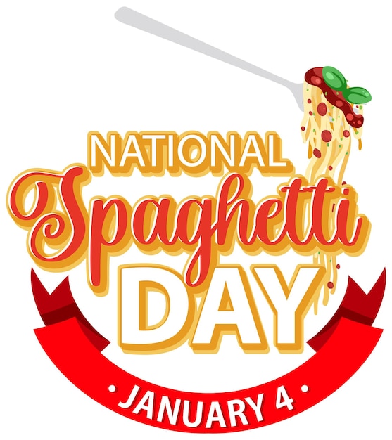 Kostenloser Vektor nationaler spaghetti-tag-banner-design