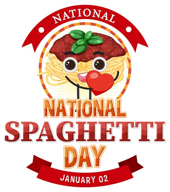 Nationaler spaghetti-tag-banner-design