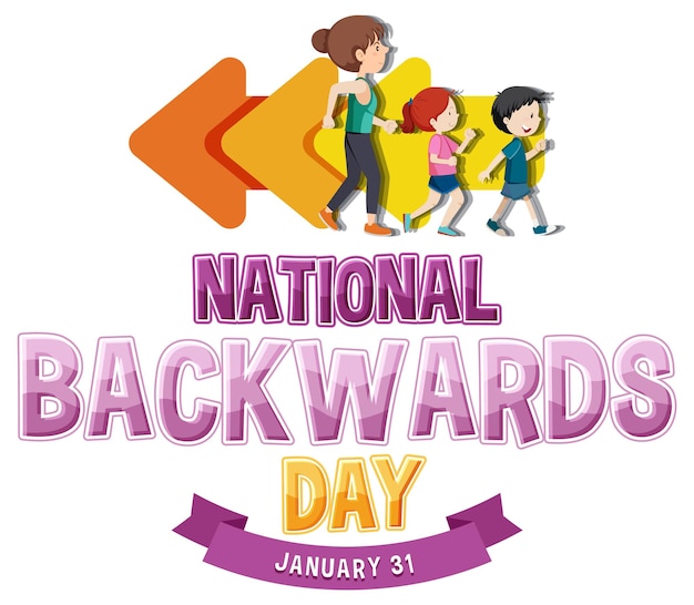 Kostenloser Vektor nationales backward-day-banner-design