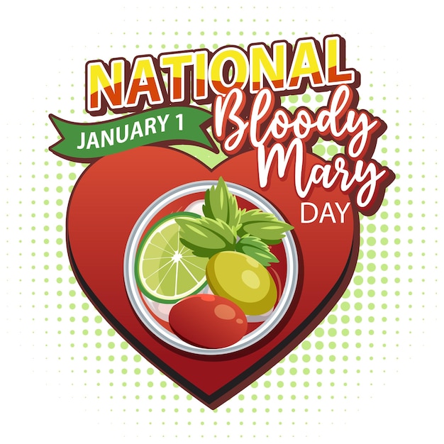 Nationales bannerdesign zum bloody mary day