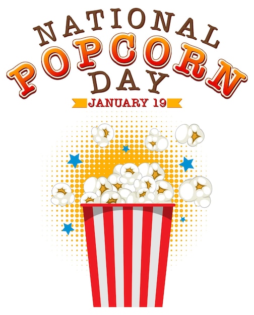 Nationales popcorn-tag-banner-design