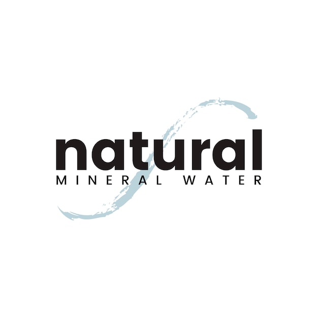 Natürlicher mineralwasserlogovektor