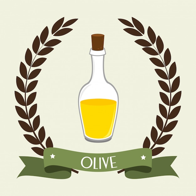 Kostenloser Vektor natürliches olivenöl