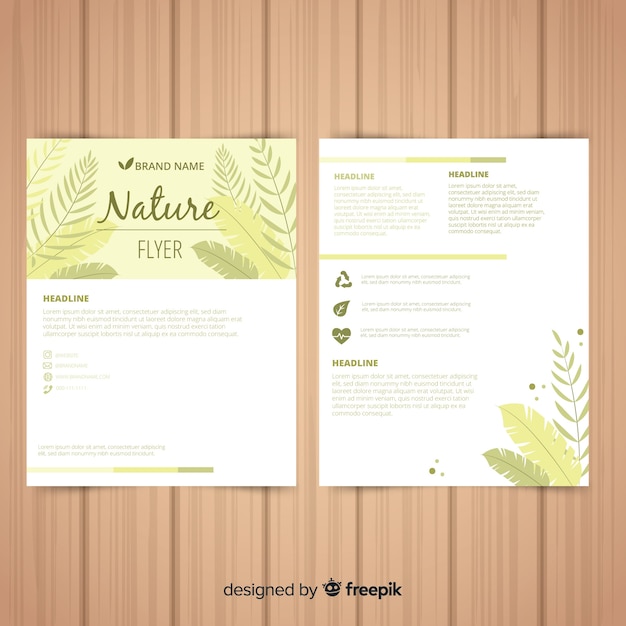 Natur-flyer-vorlage