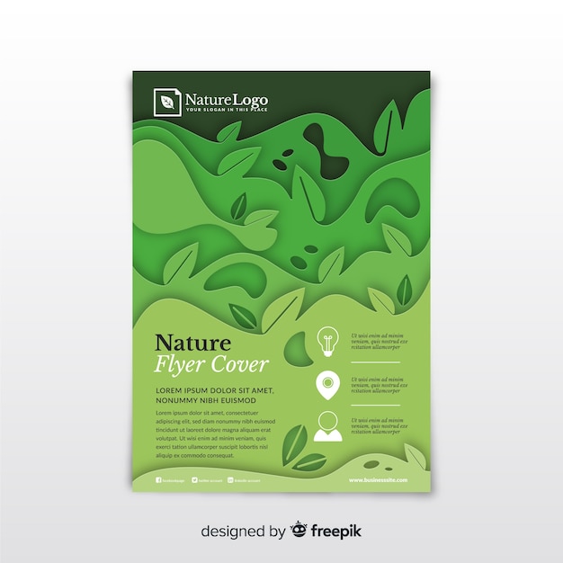 Natur-flyer-vorlage