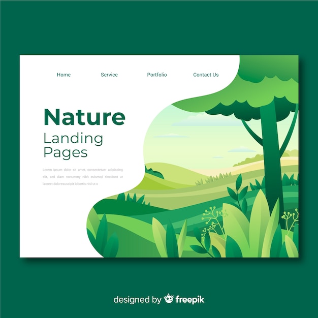 Natur-landing-page-vorlage