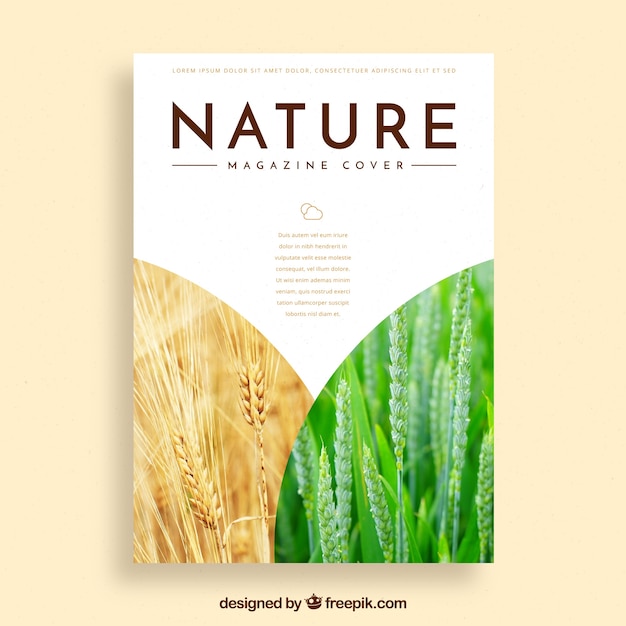 Natur-Magazin-Cover-Vorlage mit Foto