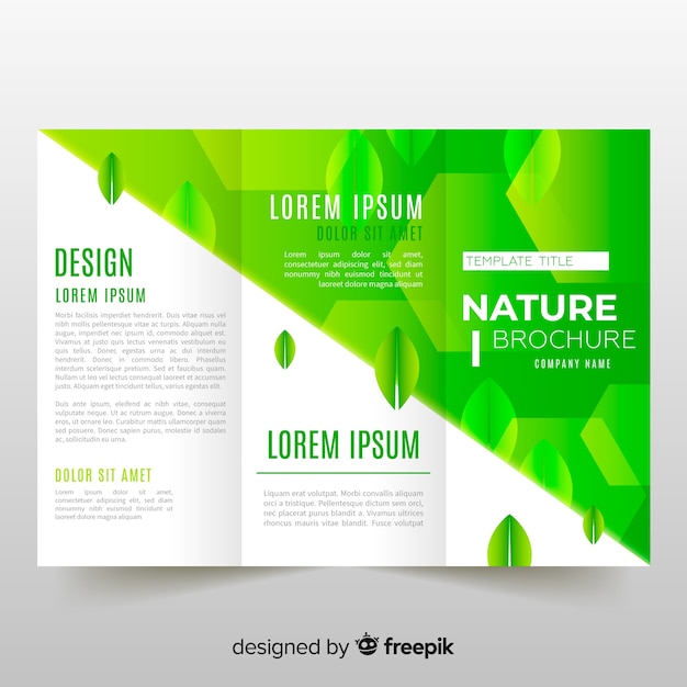 Natur trifold flyer vorlage