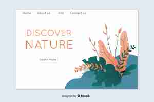 Kostenloser Vektor nature landing page