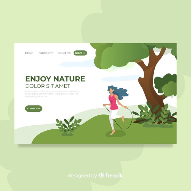 Nature landing page