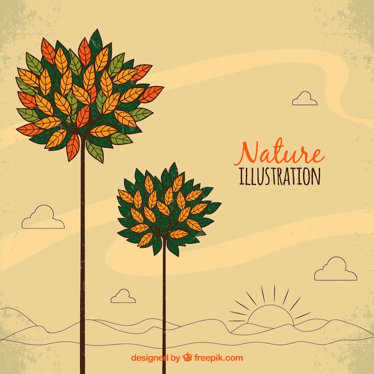 Kostenlose Vektor naturillustration