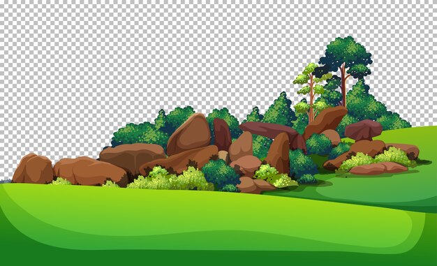 Naturlandschaft transparent