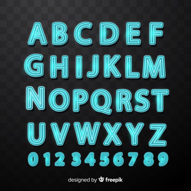 Neon-Alphabet