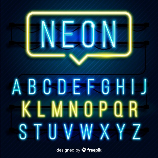 Neon-Alphabet