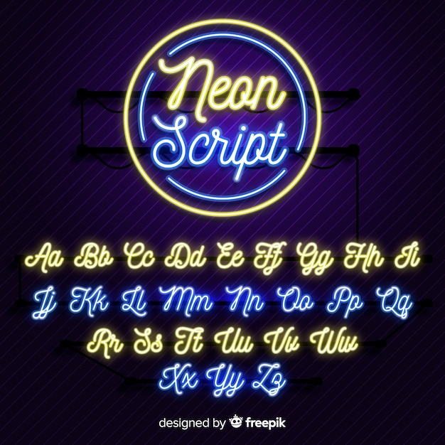Neon-Alphabet