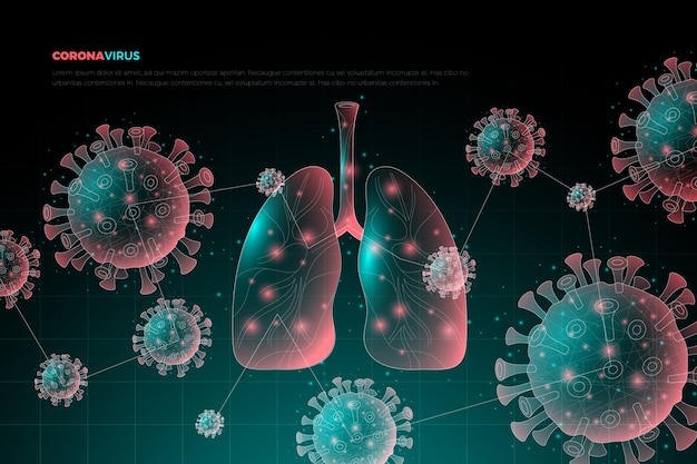 Neon-Coronavirus-Konzept