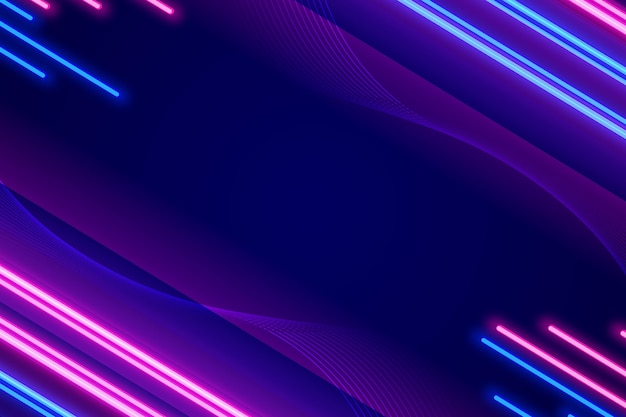 Neon-Design mit buntem Hintergrund