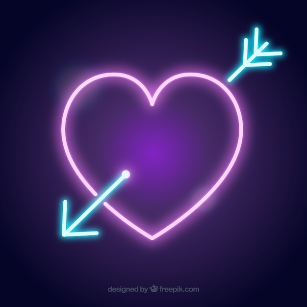 Neon Herz Hintergrund