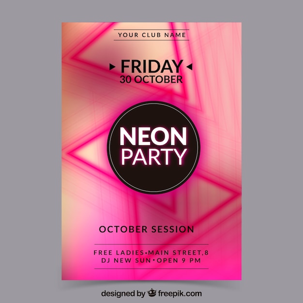 Neon-party-poster