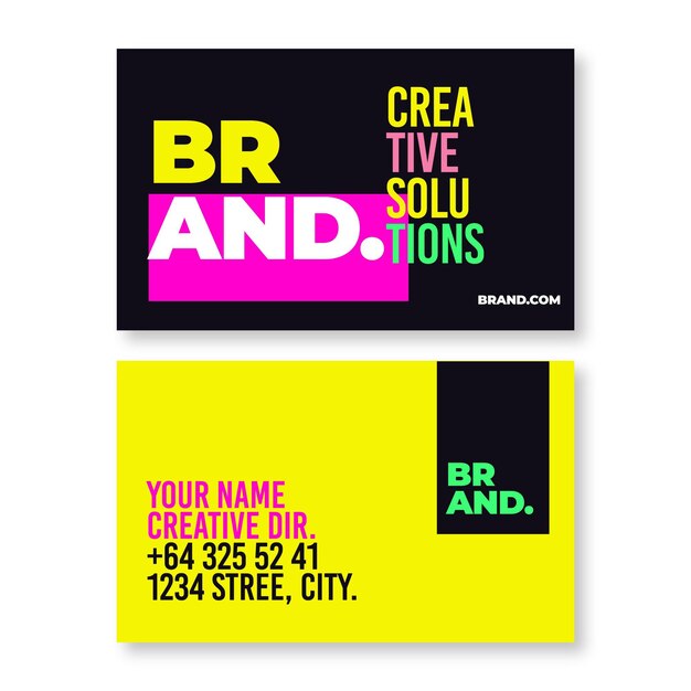 Neon Visitenkartenpaket