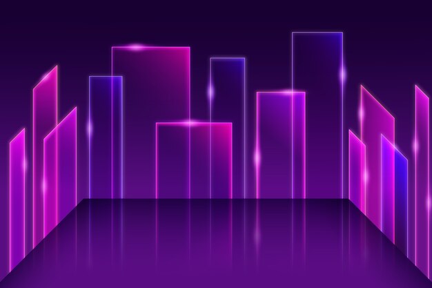 Neonlichter geometrischen Modellhintergrund