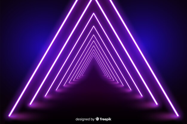 Neonlichter im Hintergrund der Bühne