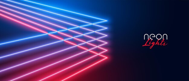 Neonlinien Lichteffekt-Banner-Design
