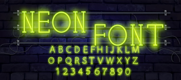 Vektor New York City Plakat Mit Textschriftarten In Form Von Neon Oder Elektrischen Zeichen Kostenlose Vektor