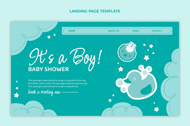 Nette Babyparty-Design-Landingpage-Vorlage