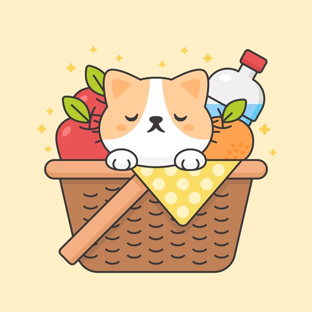 Sammlung von hand gezeichnet katze emoticon | Kostenlose ...