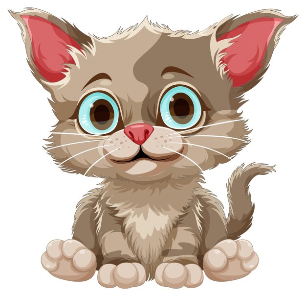 Nette Katze Zeichentrickfigur