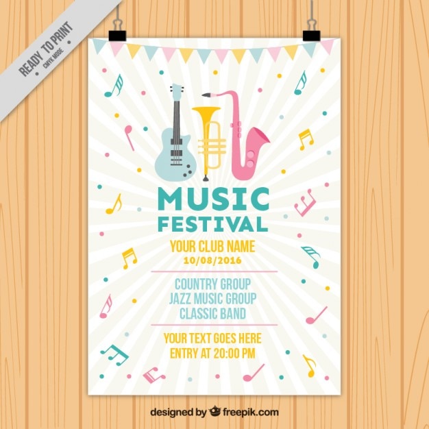 Nette musik-festival-plakat