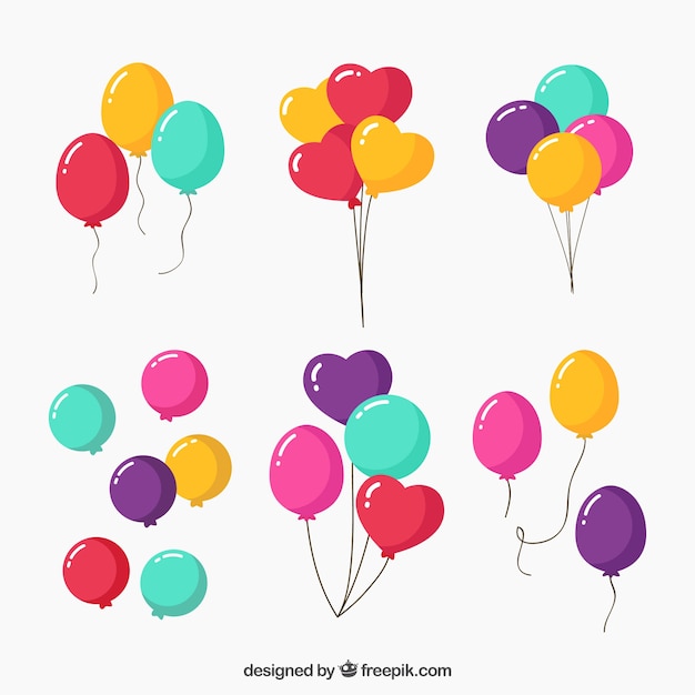 Nette und bunte dekorative Ballone