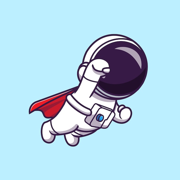 Netter astronaut superfliegende illustration