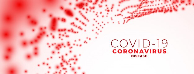 Neuartiges Coronavirus-Banner mit roten Blutkörperchen