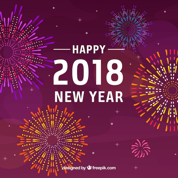 Neues Jahr 2018 Feuerwerk Hintergrund