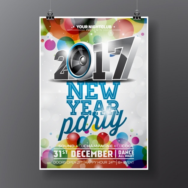 Neues jahr-party-plakat